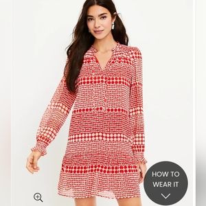 Red Heart Flounce Dress